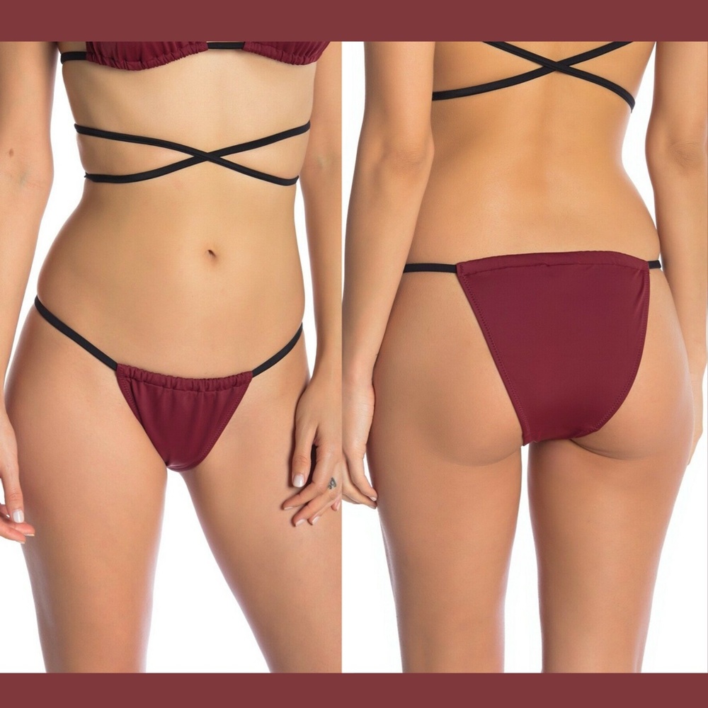 NWT $88 Solid & Striped Hannah String Bottom